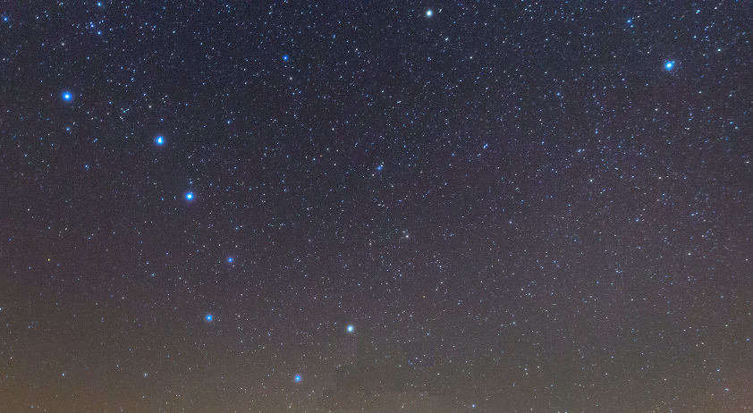 The Seven Sages, A.K.A. the Big Dipper, pointing to the North Star